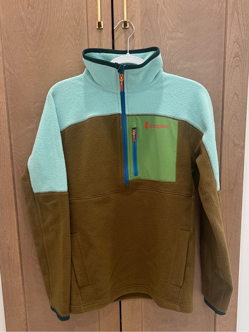 NWT Cotopaxi Men's Plot Jacket Half-zip Fleece Jacket Sea Glass/oak